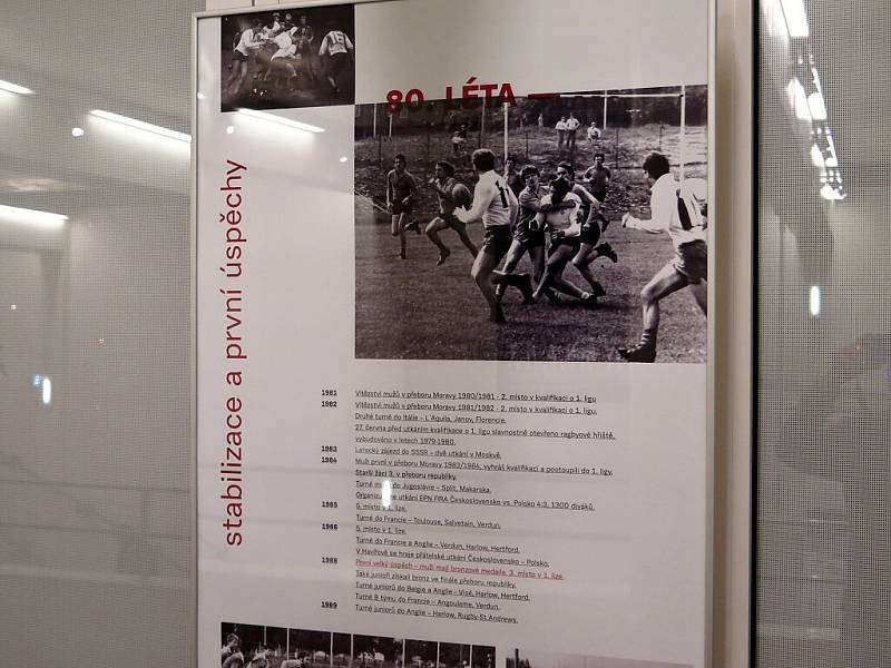 Výstava k výročí 50 let havířovského ragbyového klubu. 