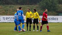 Zápas 3. kola fotbalové I.A třídy, skupiny B, Bystřice - Horní Suchá 0:0.