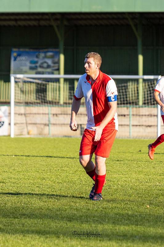 Zápas 16. kola krajského přeboru Slavia Orlová - Český Těšín 1:2.