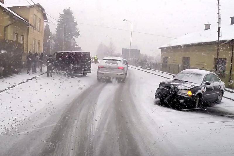 Nehoda na Orlovské ulici v Havířově. 