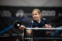 V Národním tréninkovém centru v Havířově probíhal týdenní turnaj světového okruhu mládeže ve stolním tenise. Na snímku Adéla Brhelová.