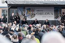 Návštěva prezidenta Miloše Zemana v Orlové. 