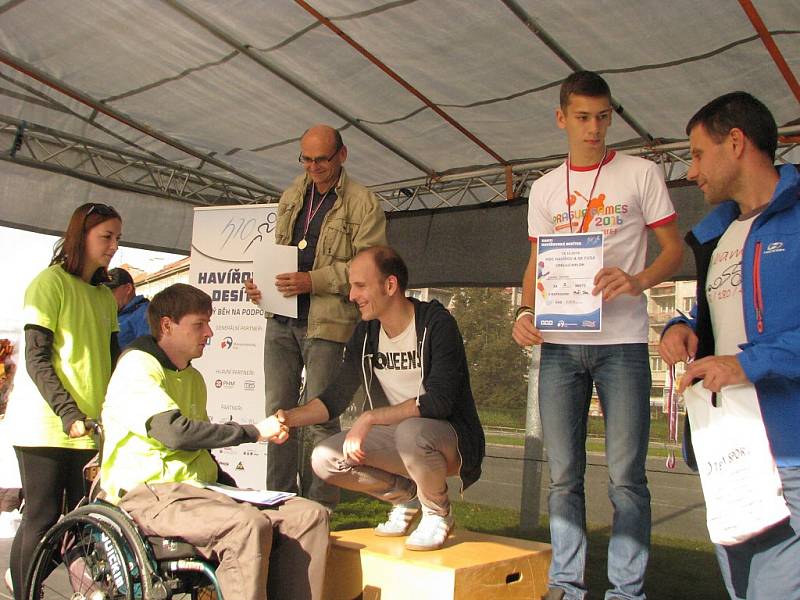 Havířovská desítka 2016, vyhlášení vítězů běhu na 10 km. 