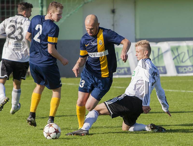 Derby utkání Karviná (v bílém) vs. Opava.