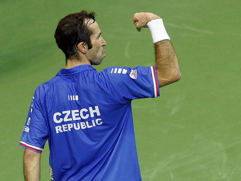 Radek Štěpánek vybojoval třetí bod českého tenisového výběru. Češi získali Davis Cup!