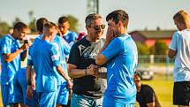 Zápas 22. kola fotbalové I.B třídy, skupiny C, Lokomotiva Petrovice B - Horní Suchá 0:6, které se hrálo 15. května na hřišti v Závadě. Foto: FK Horní Suchá/Ondřej Kruťa