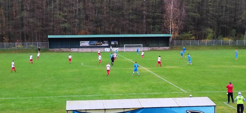 Zápas 14. kola krajského přeboru Slavia Orlová - Bolatice 6:0.