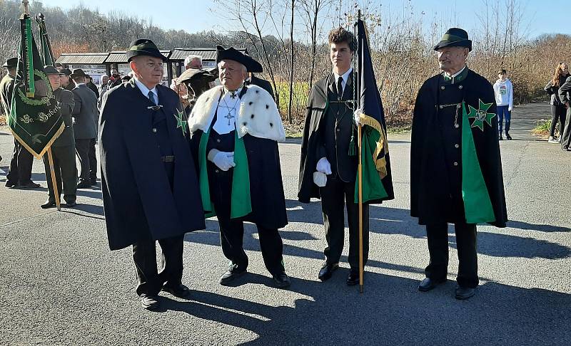 Mše ku cti sv. Huberta, patrona myslivců v kostele sv. Petra z Alkantary v Karviné-Dolech, sobota 6. listopadu 2021.