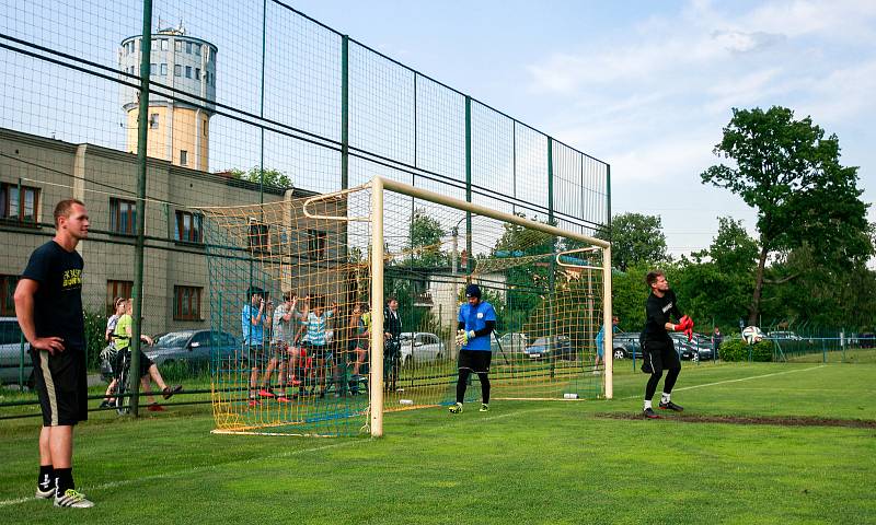 Fotbalový trénink bohumínských fotbalistů s brankářem Tomášem Vaclíkem. Na fotografii Tomáš Vaclík.