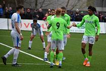 Zápas 18. kola MSFL MFK Karviná B - Baník Ostrava B 1:0.