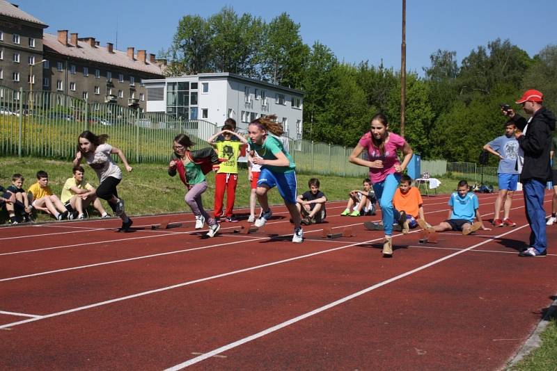 Okresní kolo v atletickém Odznaku všestrannosti olympijských vítězů v Havířově. 