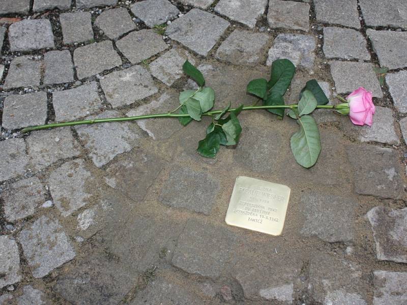 Před budovou čítárny a kavárny Noiva byl do dlažby vsazen kámen připomínající zakladatelku kavárny Rozálii Wiesner, která v červnu 1942 zahynula v koncentračním táboře v Osvětimi. 