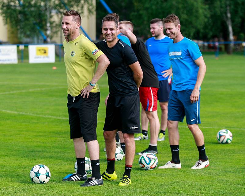 Fotbalový trénink bohumínských fotbalistů s brankářem Tomášem Vaclíkem. Na fotografii Tomáš Vaclík.