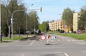 Rekonstrukce ulice Borovského v Karviné. 8. dubna 2024.