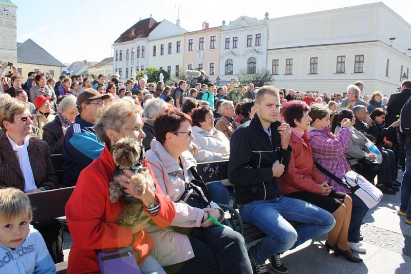 Karviňané přišli pozdravit prezidenta Miloše Zemana.