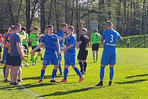 Zápas 20. kola fotbalové divize F Bohumín - Jeseník 1:0.