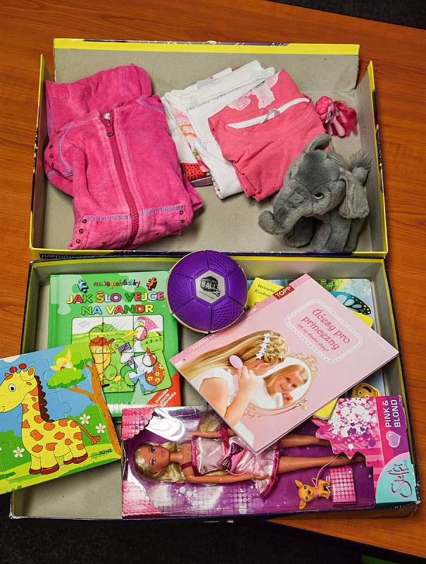 Podobně může vypadat dárková vánoční krabice pro holčičku ve věku 3 až 4 roky.