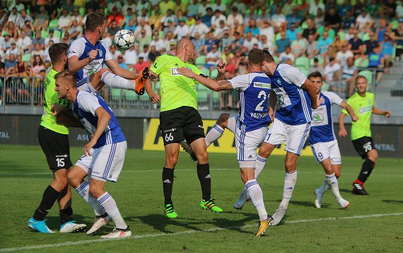 Karviná (v zeleném) - Mladá Boleslav 3:4.