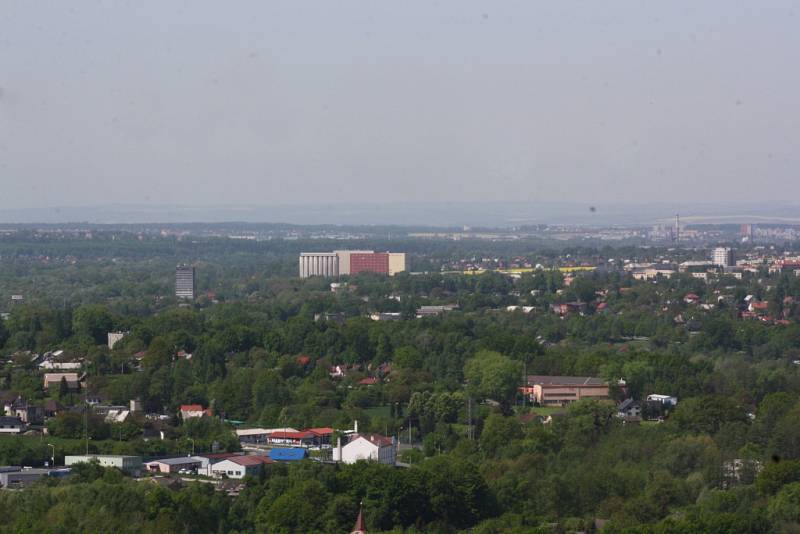 Výhled z těžní věže bývalého Dolu František v horní Suché. 