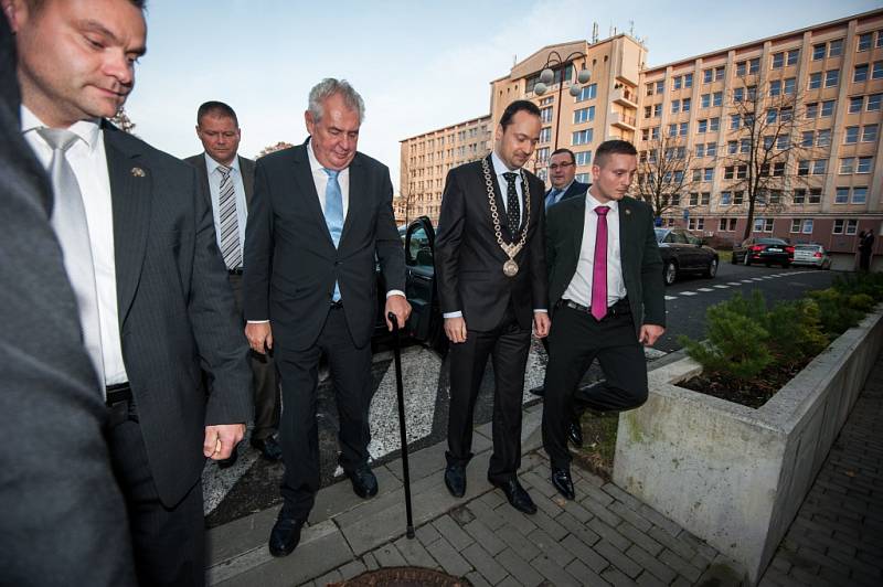 Prezident Miloš Zeman na návštěvě Havířova. 