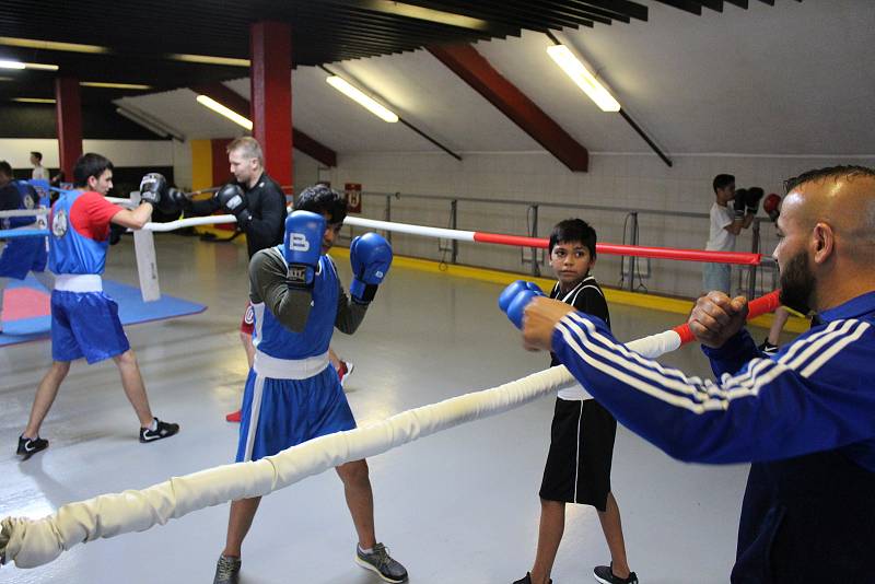 Trénink mladých havířovských boxerů.