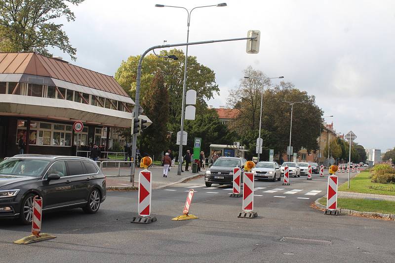 Opravy a omezení na Hlavní třídě v Havířově, říjen 2021.