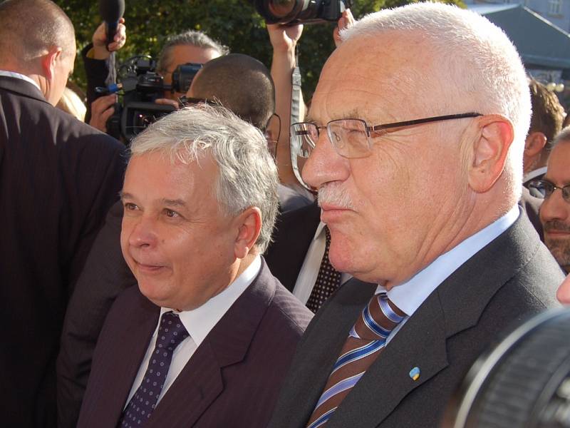 Prezidenti Václav Klaus a Lech Kaczynski