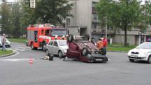 Nehoda na světelné křižovatce u Savely v Havířově
