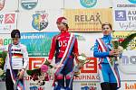 Gracia Orlová 2008 - piedestal celkových vítězek. Zleva Luise Keller, Marianne Vos a Alexandra Burčenkova