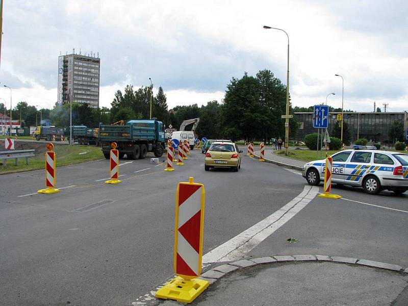 Rekonstrukce velkého kruhového objezdu v Havířově