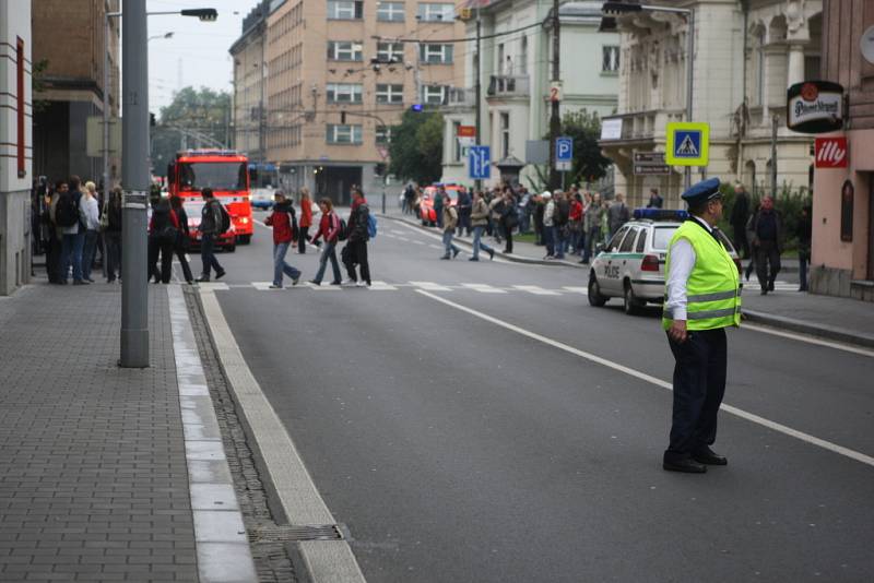 Požár ve Vysoké škole báňské v Ostravě