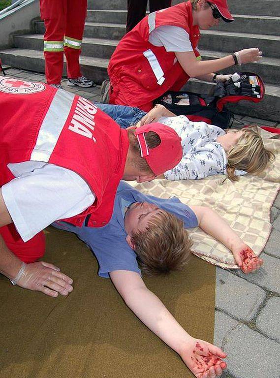 V Karviné v sobotu trénovali záchranáři z Českého červeného kříže