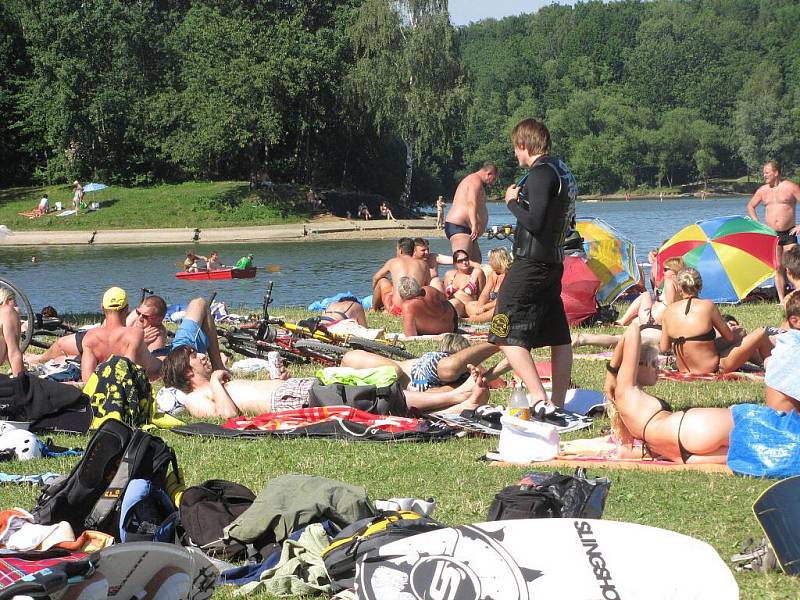 Těrlická přehrada. Wakeboarding