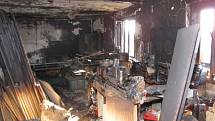 Požár objektu se stolařskou dílnou v Rychvaldě