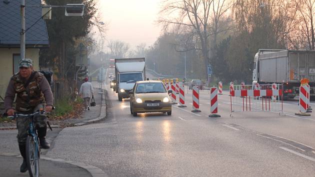 Přechod pro chodce na Ostravské ulici v Karviné