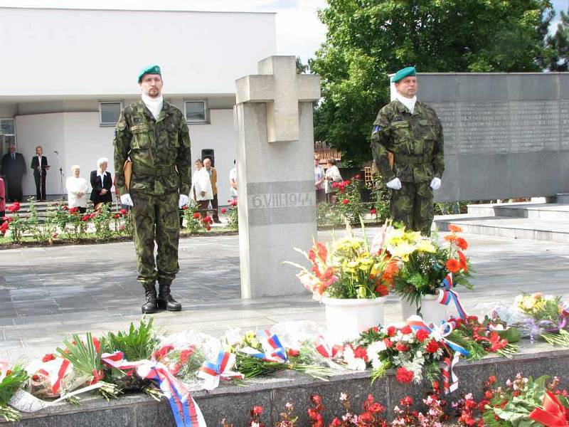 Čestnou stráž u památníku drží každý rok po celou dobu slavnostního vzpomínkového aktu vojáci české armády.