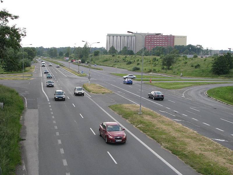 Křižovatka na Ostravské ulici v Havířově