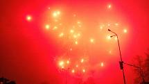Novoroční ohňostroj v Havířově