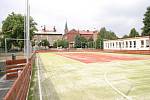 Upravený školní dvůr u ZŠ Masarykova v Bohumíně přivítá již v září děti na hodinách tělocviku.
