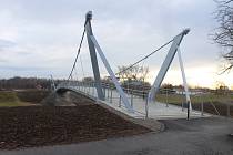 Nový most přes řeku Opavu. 10. března 2023, Opava.