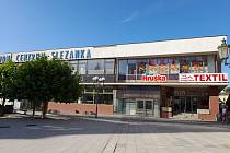 Bývalý obchodní dům Slezanka v Opavě, červenec 2022.