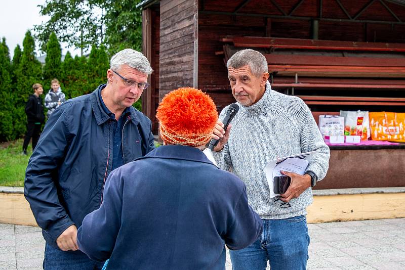 Andrej Babiš na návštěvě Moravskoslezského kraje, 23. srpna 2022 v Kravařích.