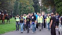 Přesun fanoušků SFC Opava a FC Baníku Ostrava na stadion se neobešel bez asistence policie ani bez vzájemného střetu.