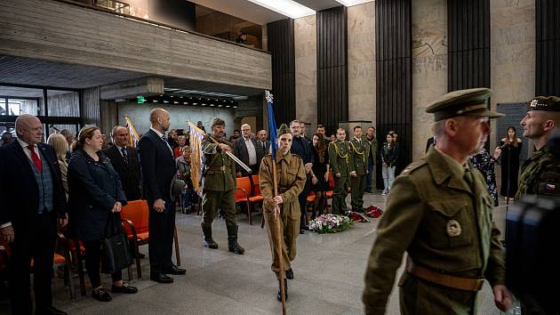 Commemorative act on the occasion of the 79th anniversary of the end of World War II.  World War II, May 8, 2024, Hrabyně.