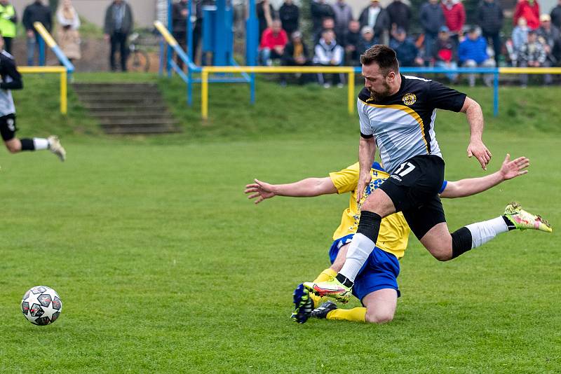 Zápas 19. kola fotbalové I.A třídy, skupiny A, Mokré Lazce - Kravaře 0:2.