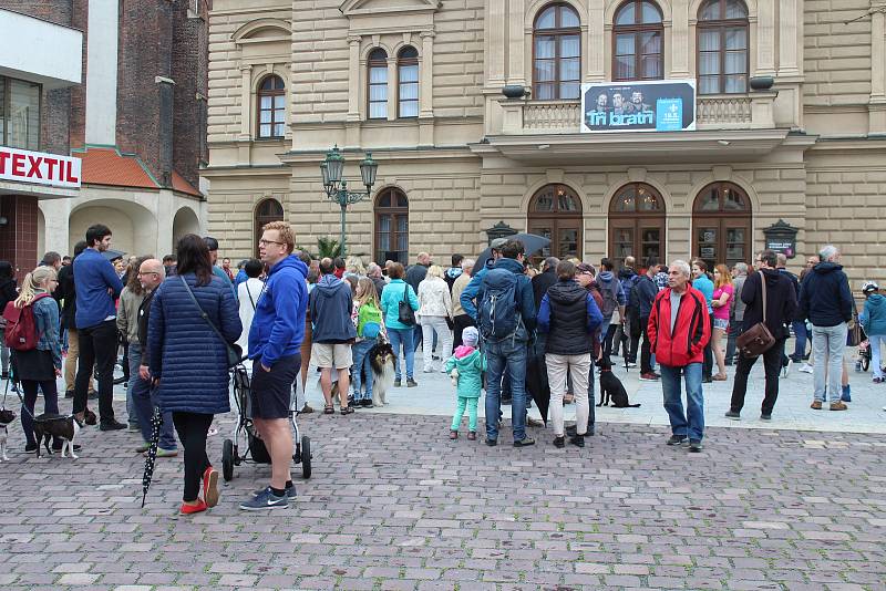 Demonstrace za nezávislou justici a proti vládě v Opavě, 28. května 2019.