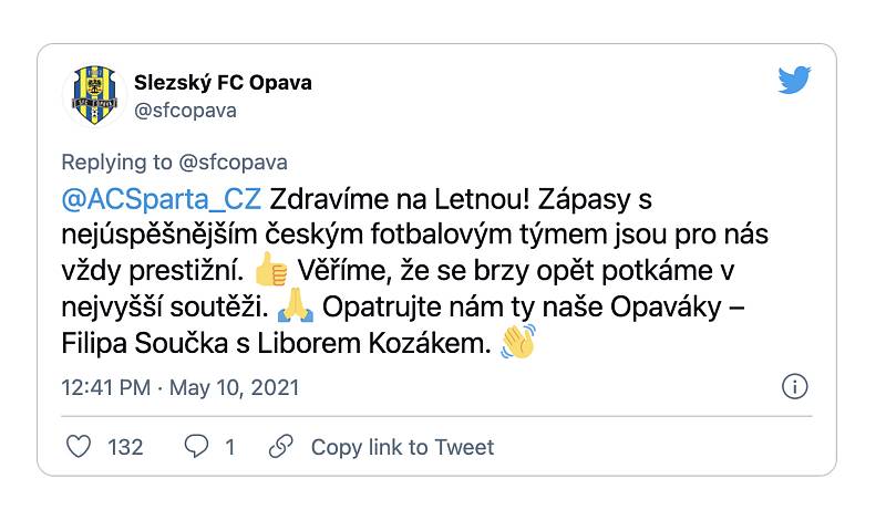 Fotbalová Opava se svým soupeři stylově rozloučila