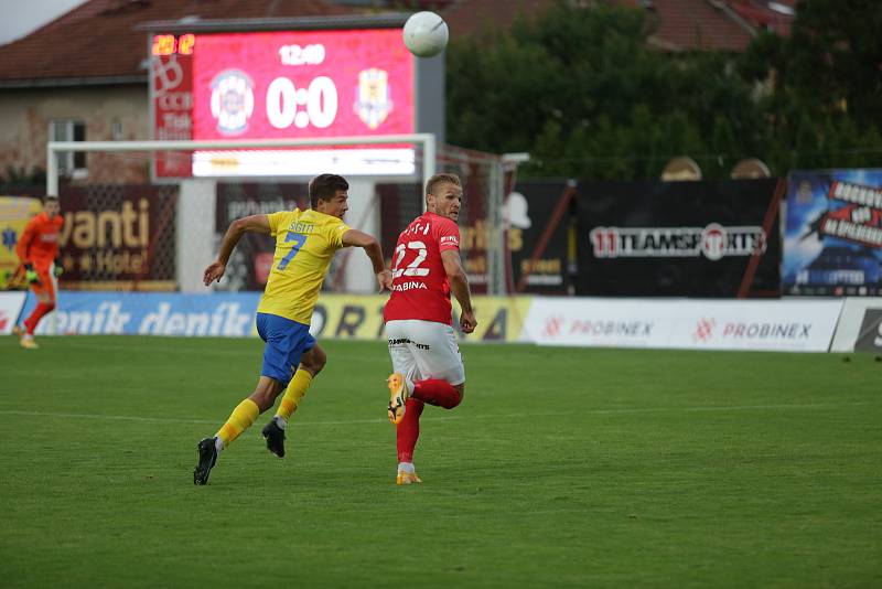 Fotbalový zápas mezi brněnskou Zbrojovkou a Opavou