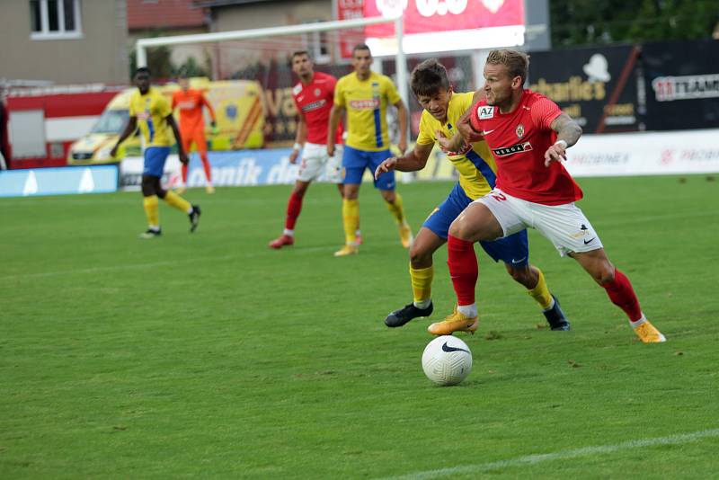 Fotbalový zápas mezi brněnskou Zbrojovkou a Opavou