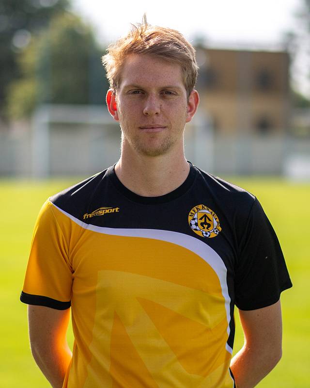 Fotbalový klub MFK Kravaře. 25 července 2020 v Kravařích. Patrik Kupka, útočník.